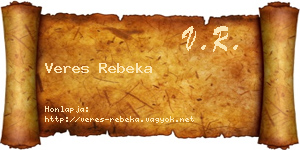 Veres Rebeka névjegykártya